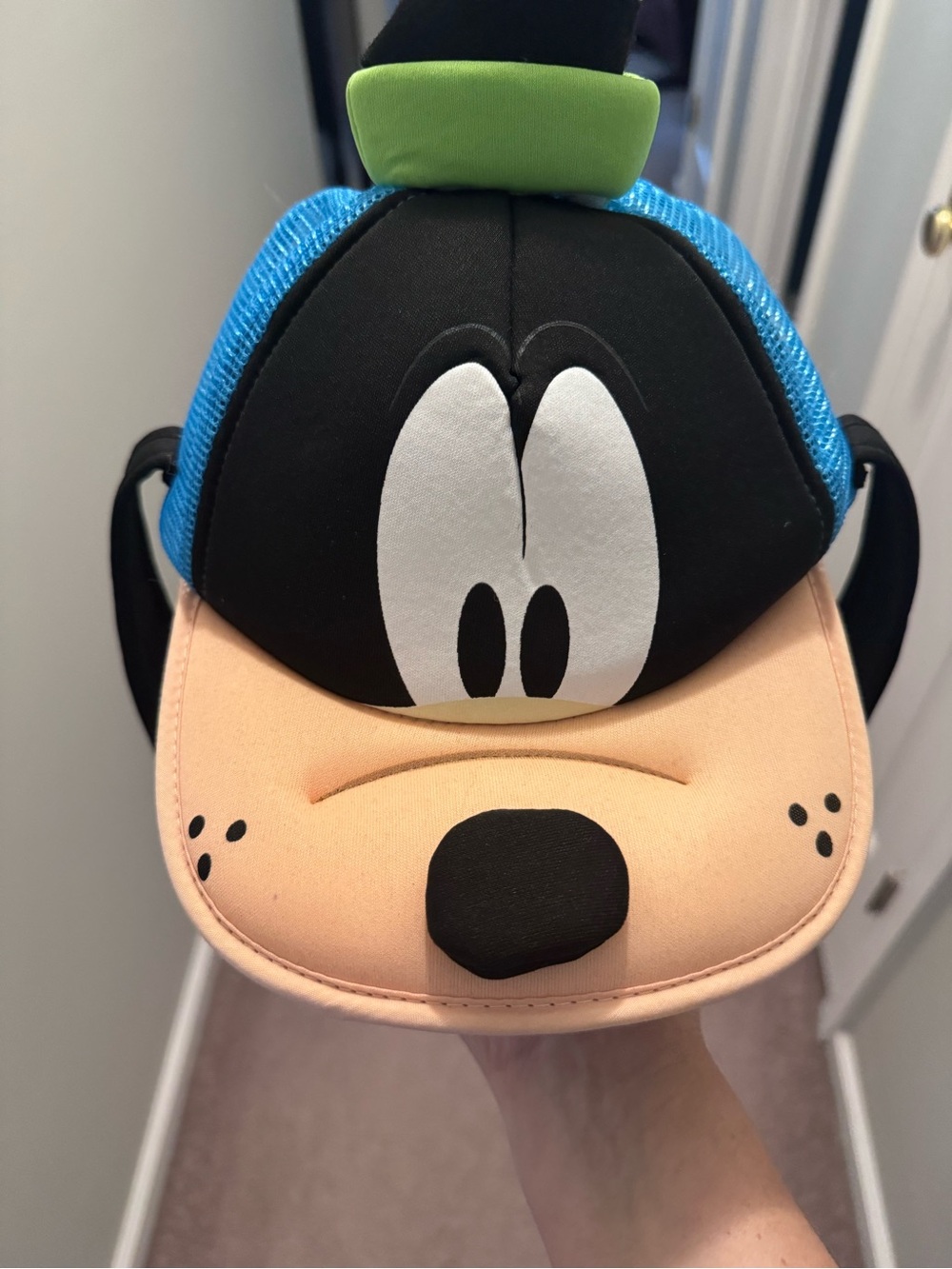 Disney Parks Goofy Face & Ears Mesh Foam Adult Baseball Adjustable Cap Hat